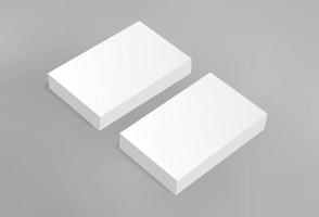 Stack Of Blank 3D Printable Canvas Poster Business Card Banner Invitation Flyer Document Cover Mockup White Branding Identity Social Media Presentation Company Corporate Illustration Template vector