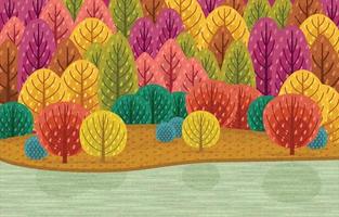 Autumn Season Scenery vector