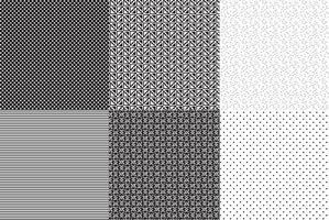 Seamless Black and White Vector Patterns