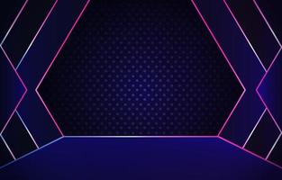 Simple neon stage background vector