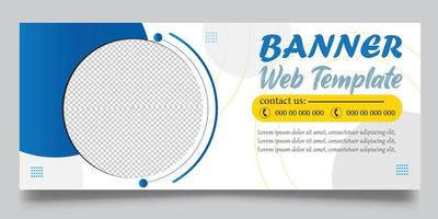 Web banner template for business and finance vector